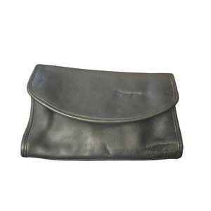 Vintage Coach Navy Blue Leather Crossbody Clutch Bag C5B-9